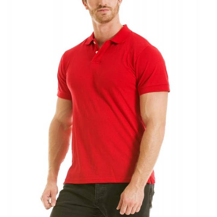 Classic fit polo shirt with 3-button placket 155489 for wholesale by InstantFigure