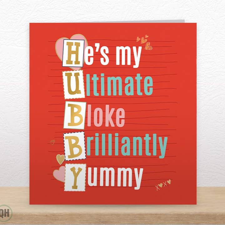 H.U.B.B.Y - Divertente Biglietto di San Valentino Acrostico per la vendita all'ingrosso da parte di Quitting Hollywood