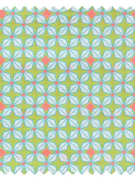 25m Coton imprimé Hélium lime pour la vente par Petit Pan