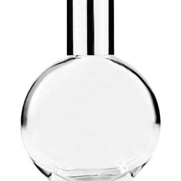Best Bottles - Wholesale Essential Oil Holder - Clear Circle Glass Bottle with Long Metal Cap - 15ml2