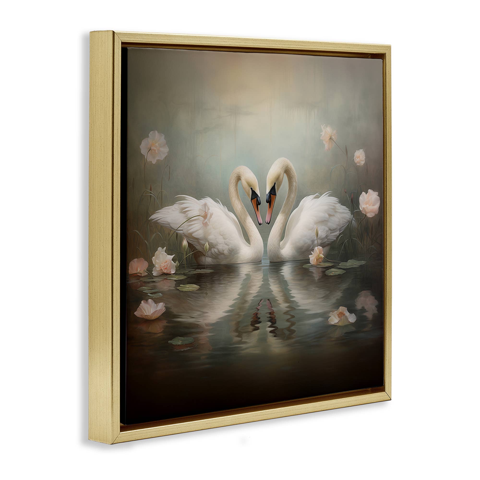 Stupell Industries - Wholesale Wall Sign - Romantic Swans in Floral Pond - Framed Wall Art17