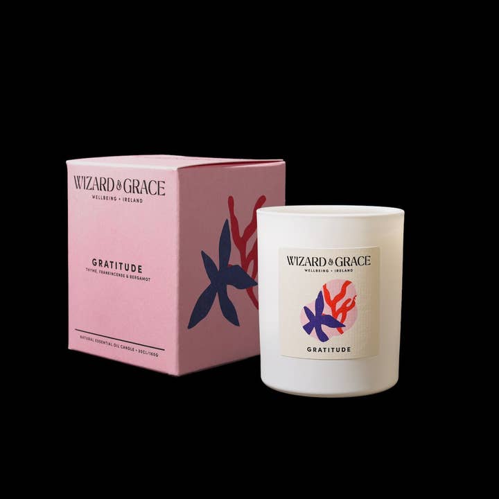 Wizard & Grace Wellbeing - Vente Bougie en bocal - Bougie à l'huile essentielle naturelle Gratitude1