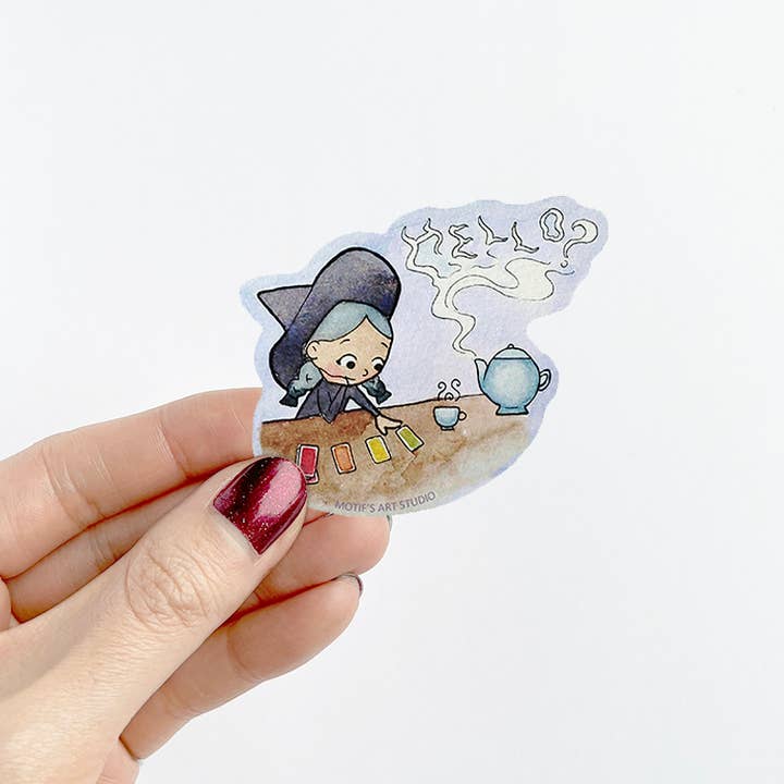 Motif's Art Studio - Wholesale Sticker - Heks met tarotkaarten sticker1