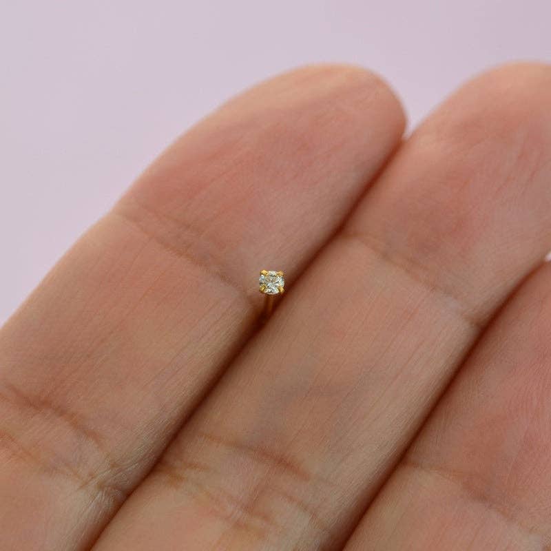 StockJWL - Vente Boucles d'oreille uniques - Clou de Nez Solitaire 2mm Fin Petit Clou de Nez Épingles de Nez Épingles de Nez en L Mince Petit Or Argent2