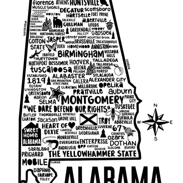 Alabama Kort Hvid for engroshandel hos Whereabouts Shop