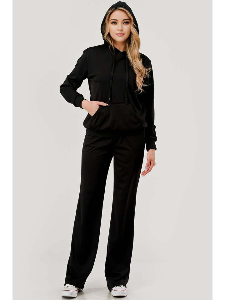 REDFINCH APPAREL INC - Vente Ensemble de vêtements d'intérieur – femme - Ensemble 2 pièces à capuche et pantalons de survêtement en polaire pour femmes3