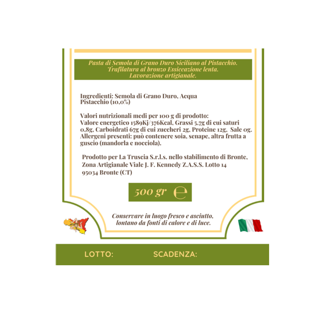 La Truscia Tipico Siciliano – wholesale Pasta – Durumvetepasta med pistachio - Penne1