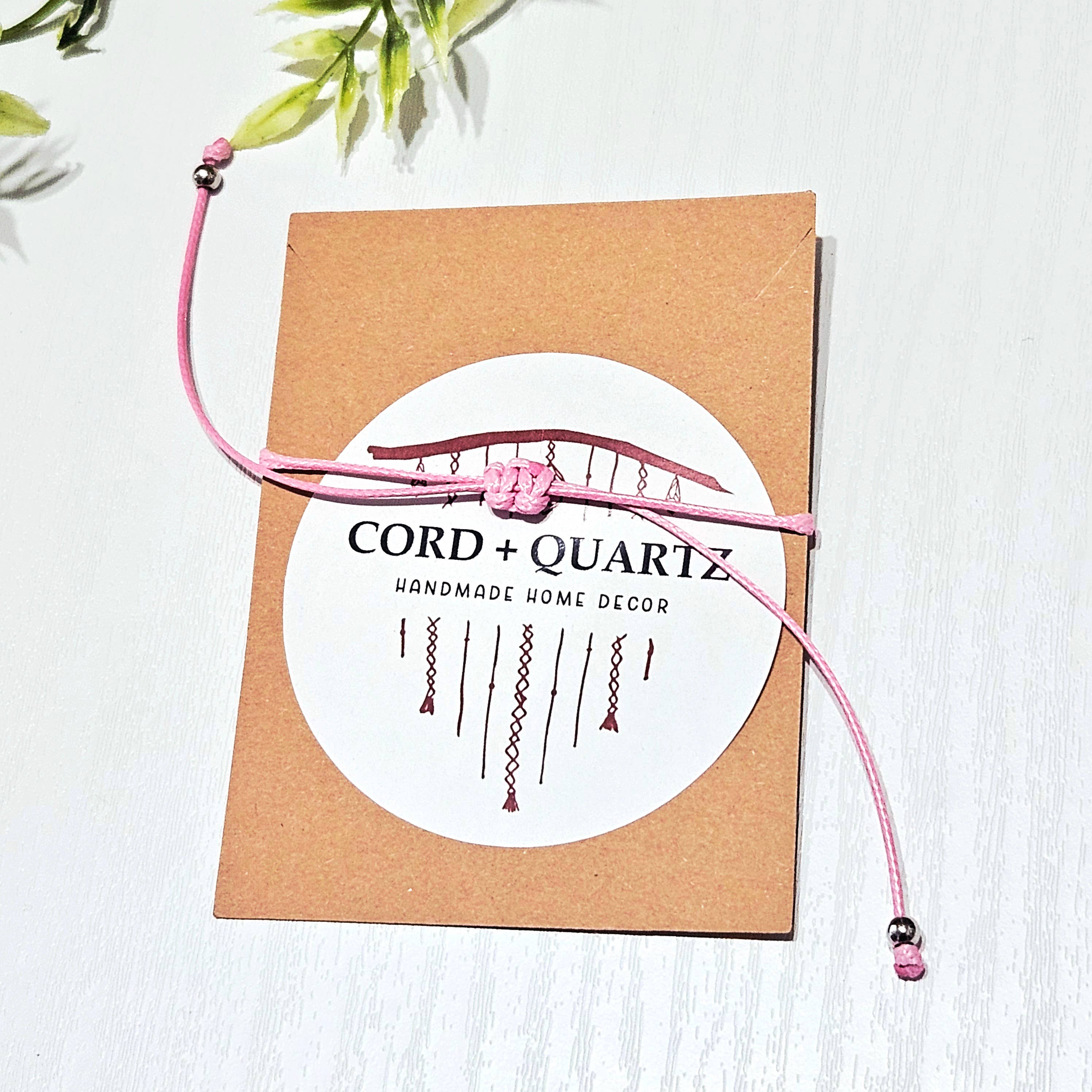 Cord + Quartz - Wholesale Charm/Dangle Bracelet - Handmade macrame bracelets. Make a wish bracelet accessories2
