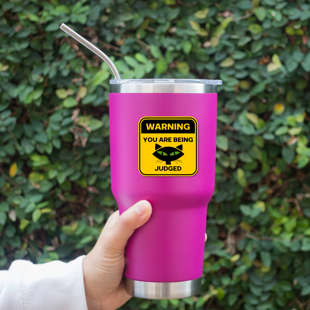 Card To Believe - Wholesale Sticker - Warning: You're Being Judged Cat Sticker3