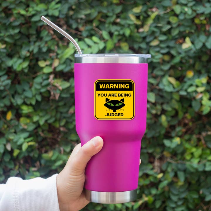 Card To Believe - Wholesale Sticker - Warning: You're Being Judged Cat Sticker3