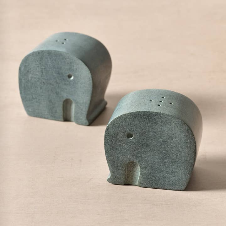 Elephant Salt & Pepper Shakers for wholesale by Ten Thousand Villages
