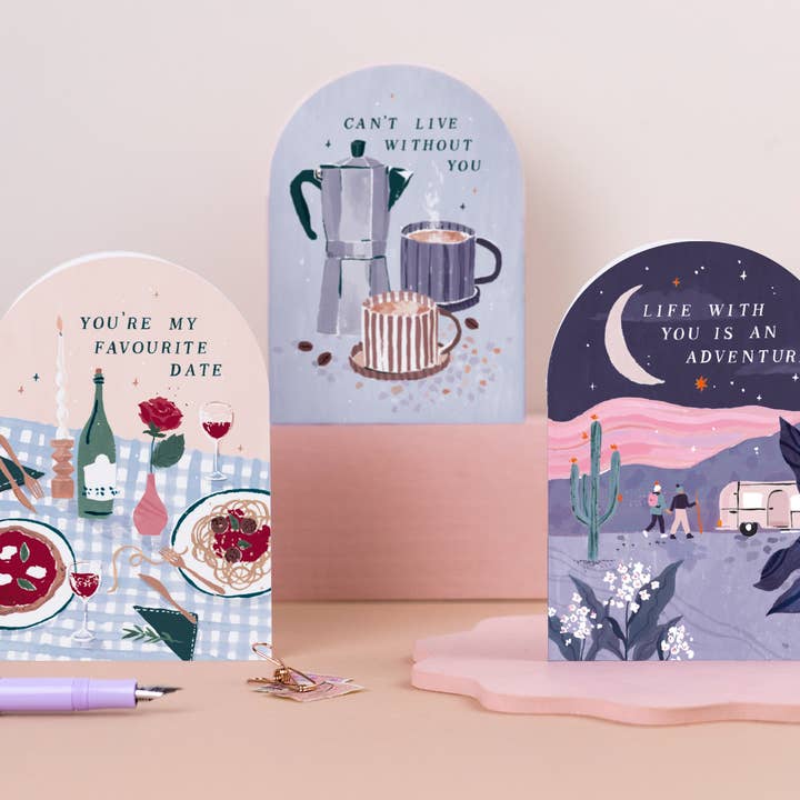 Sister Paper Co. - Venta al por mayor Tarjetas de aniversario - Tarjeta de fecha favorita | Tarjeta de amor | Tarjetas de aniversario5