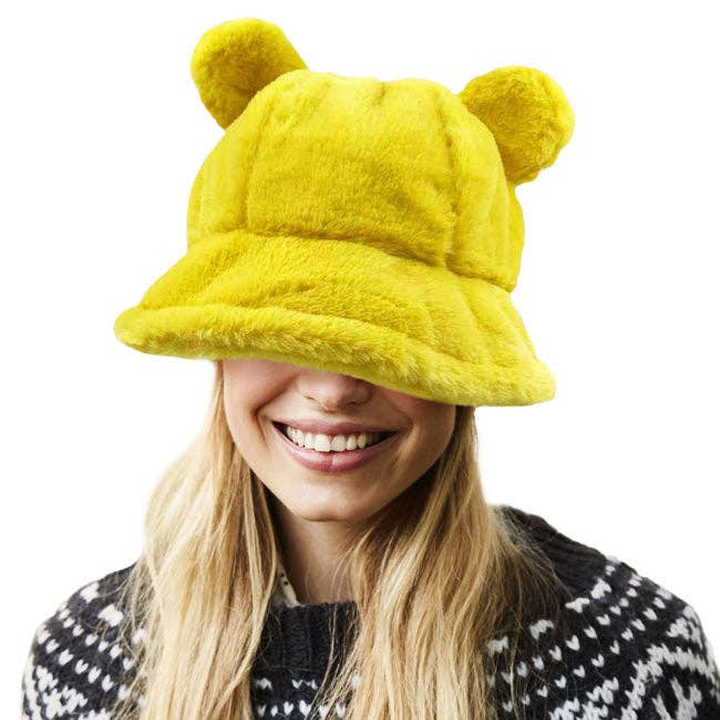 Gorro de piel sintética con orejas de oso para venta al por mayor de Shopping2help