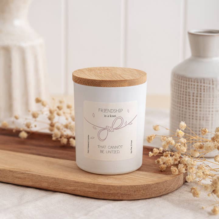 Happy Inky - Wholesale Jar/Filled Candle - Friendship Is A Knot That Cannot Be Untied Scented Candle