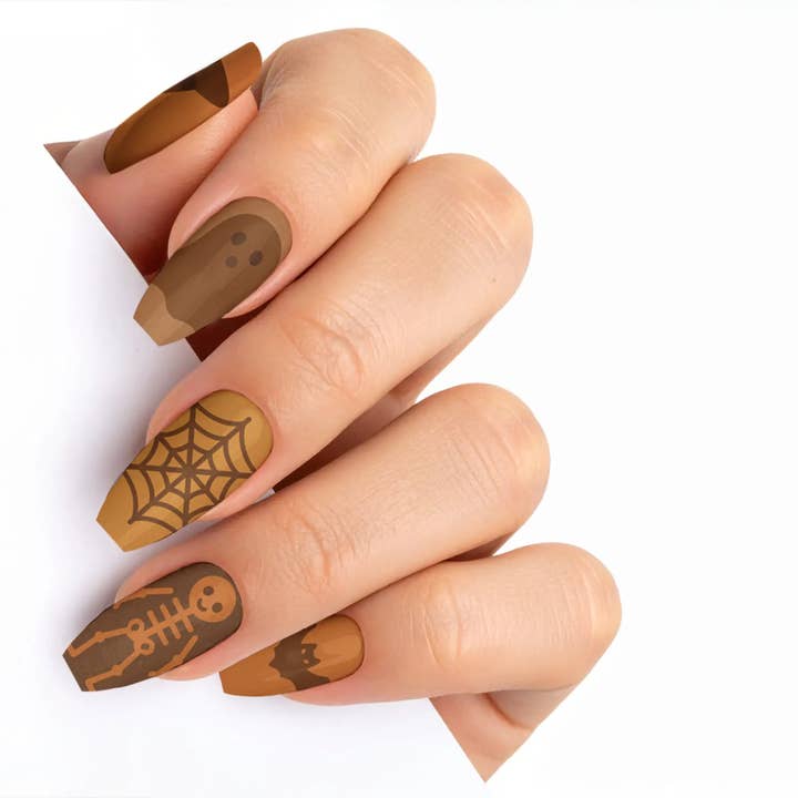 FYNE BODY - Wholesale Press-on/fake nails - Caramel Coven Brown Halloween Press-On Nails37