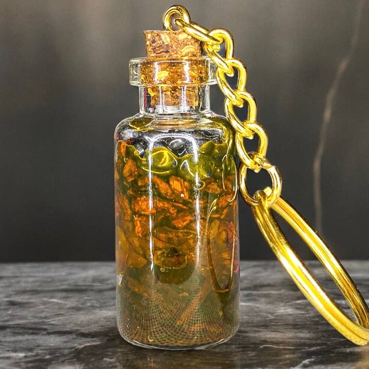 Protect Me Keychain | Herbal Crystal Charm for Protection for wholesale by Nibiru Beauty LLC