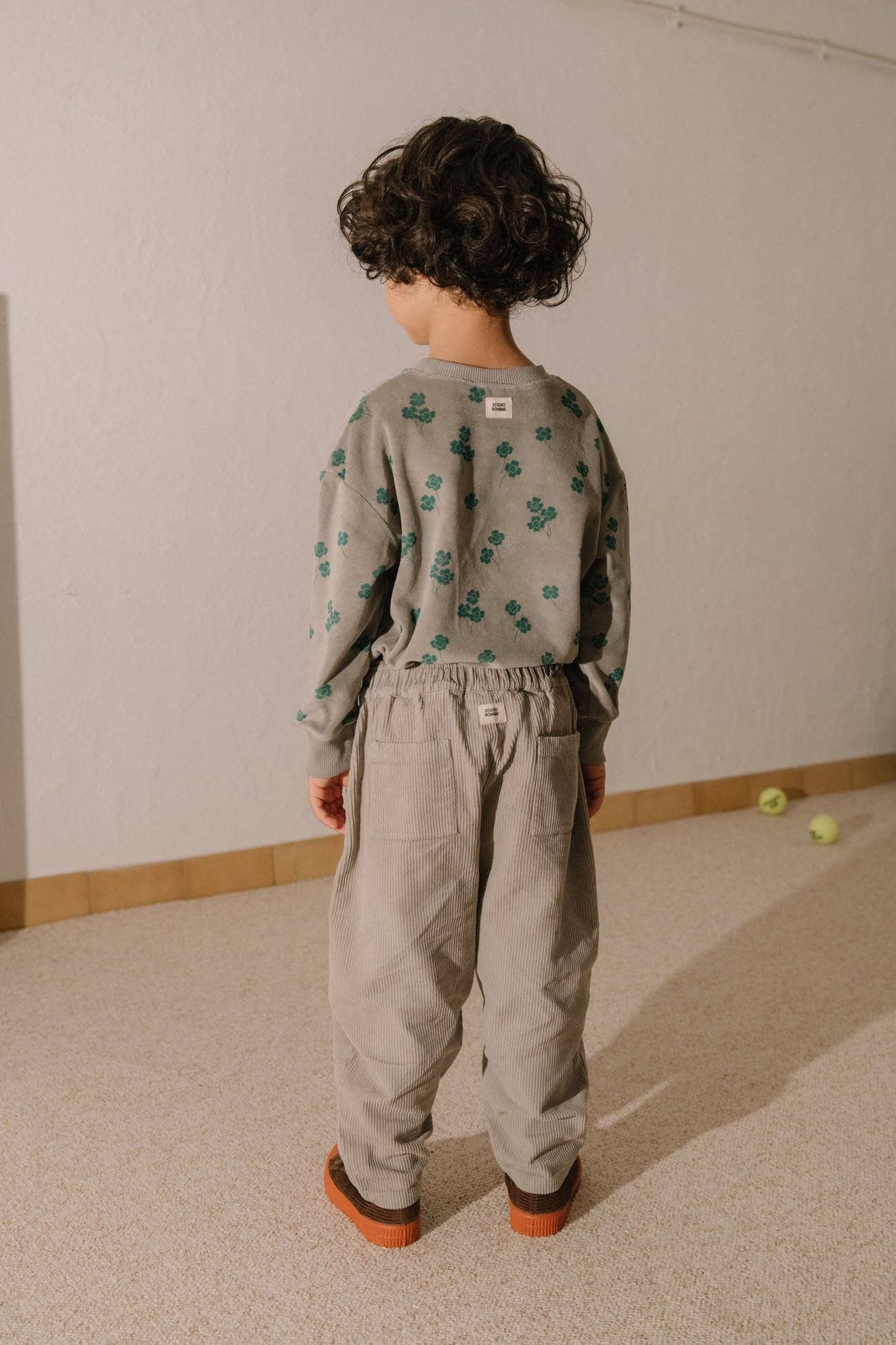 Studio Bohème Paris - Wholesale Pants - Kids - Grey Corduroy Carrot Pants6