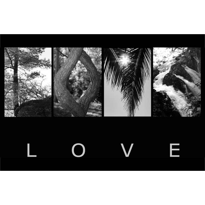 LOVE_03 Grußkarte mit Alphabet-Fotografie für den Großhandel von PhotoWord Art