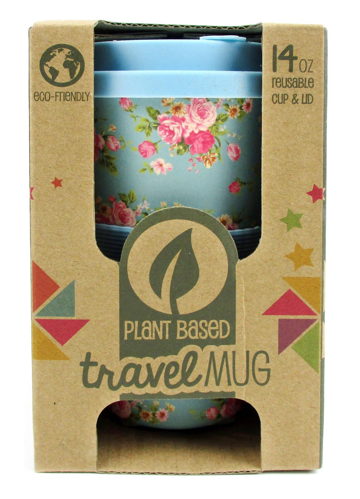 Tiny Mills - Wholesale Insulated Mug/Tumbler - Eco-Friendly Reusable Mug with Blue Floral Design2