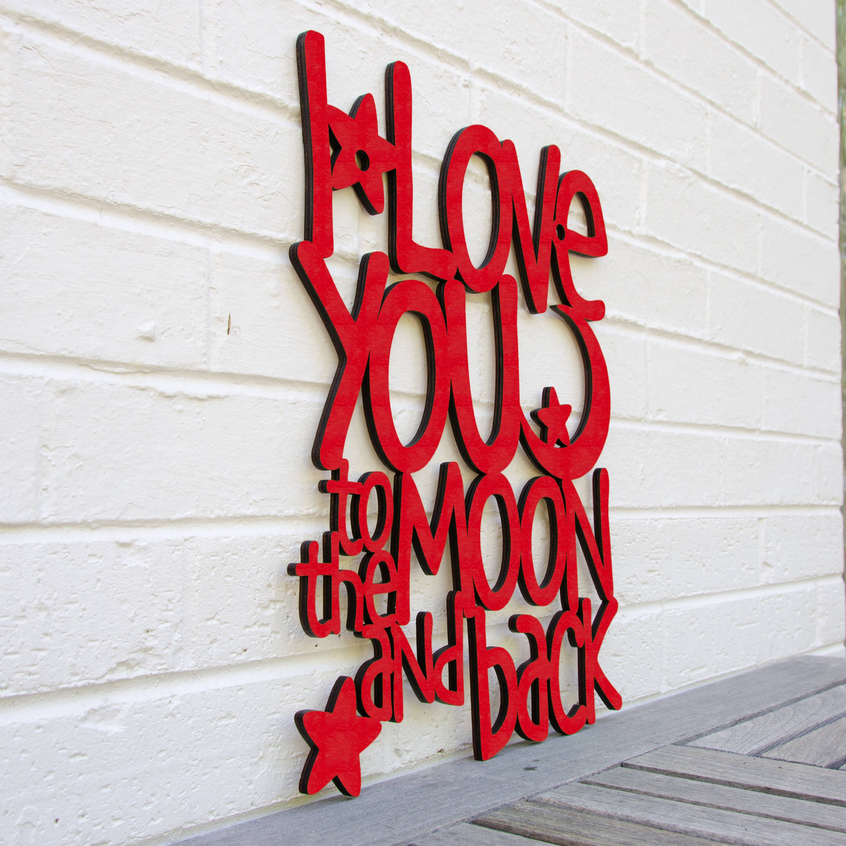 Spunky Fluff - Wholesale Wall Decor - Kids & Baby - I Love You to the Moon & Back, Wood Nursery Wall Decor13