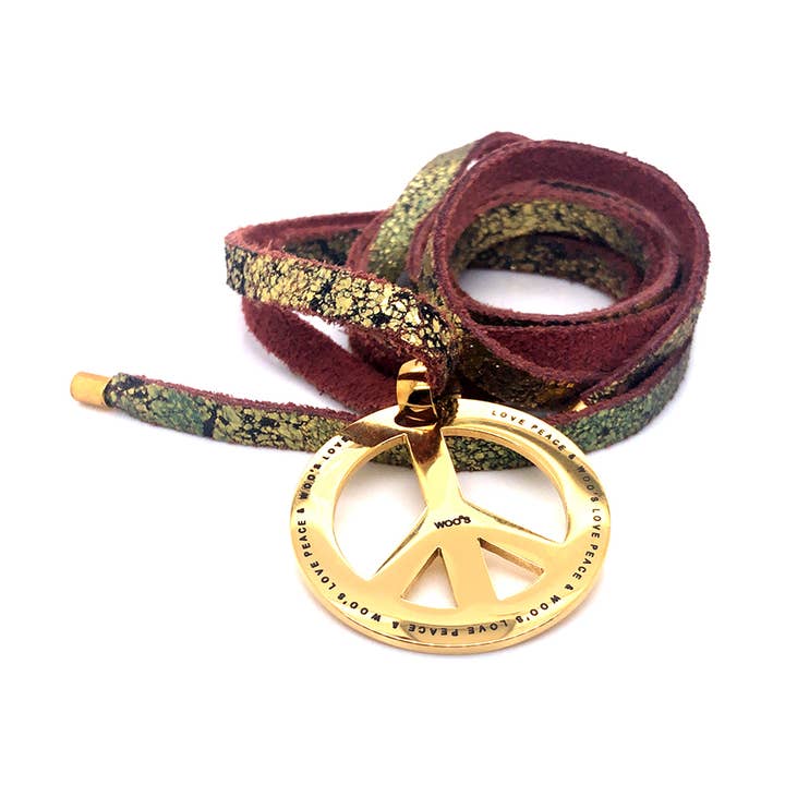 Fil de Peau avec Médaille 'Peace' pour la vente par Woo's pure feelings