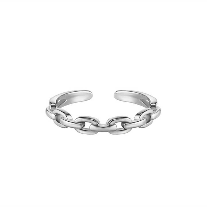 Perimade & Co. LLC - Wholesale Band/Stacked Ring - Stackable Chain Band Ring in 925 Sterling Silver6