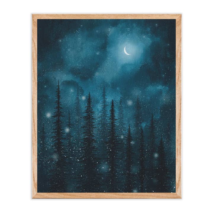 Midnight Moonlight Art Print for wholesale by Green Artist Designs