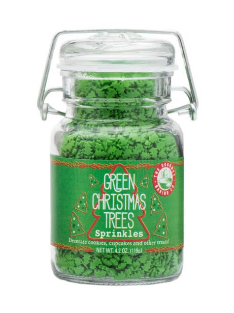 Green Christmas Tree Sprinkles 4.2 Oz. for wholesale by Pepper Creek Farms