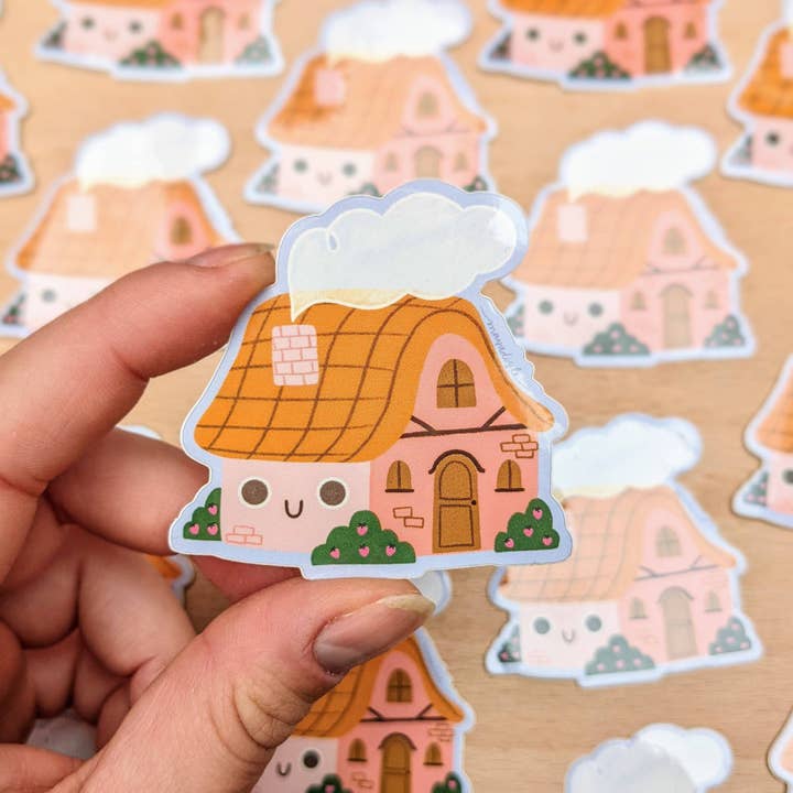 Cottage - Autocollant en vinyle pour la vente par Uschie
