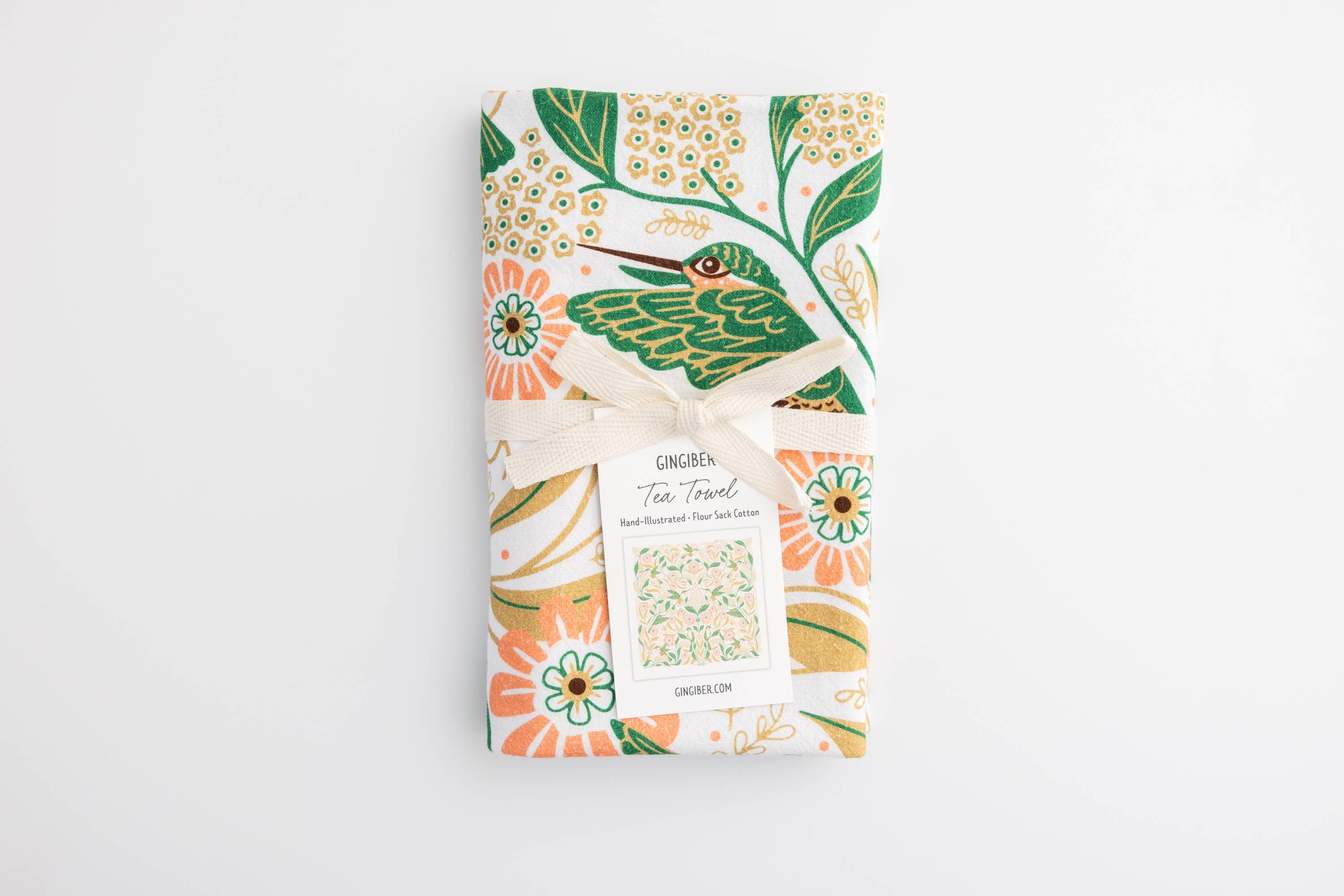 Gingiber - Wholesale Tea Towel - Hummingbird Tea Towel – Garden-Inspired Accent2