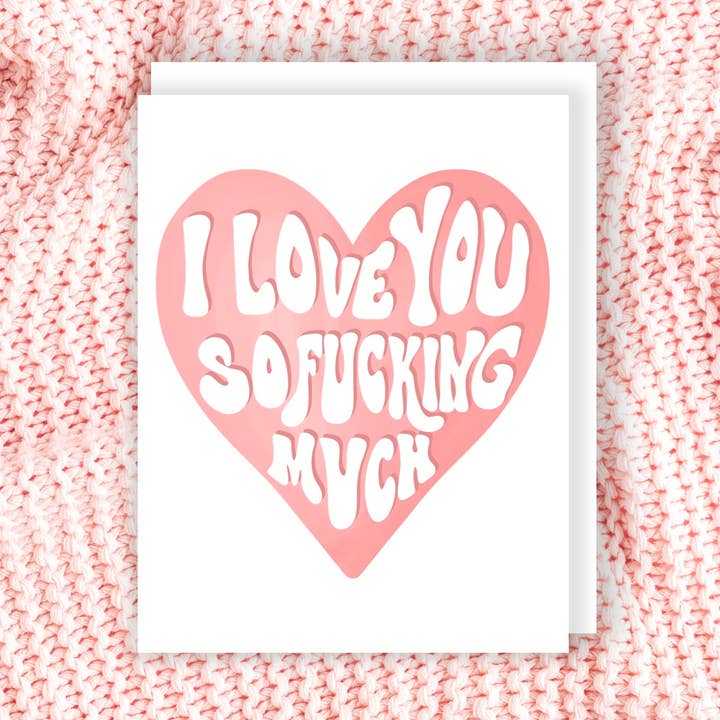 Je t'aime tellement putain de carte de vœux pour la vente par Lines by Sarah