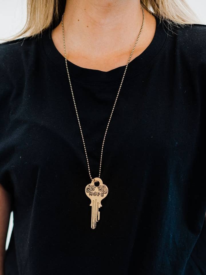 Stacey Key Necklace for wholesale by modern and chic