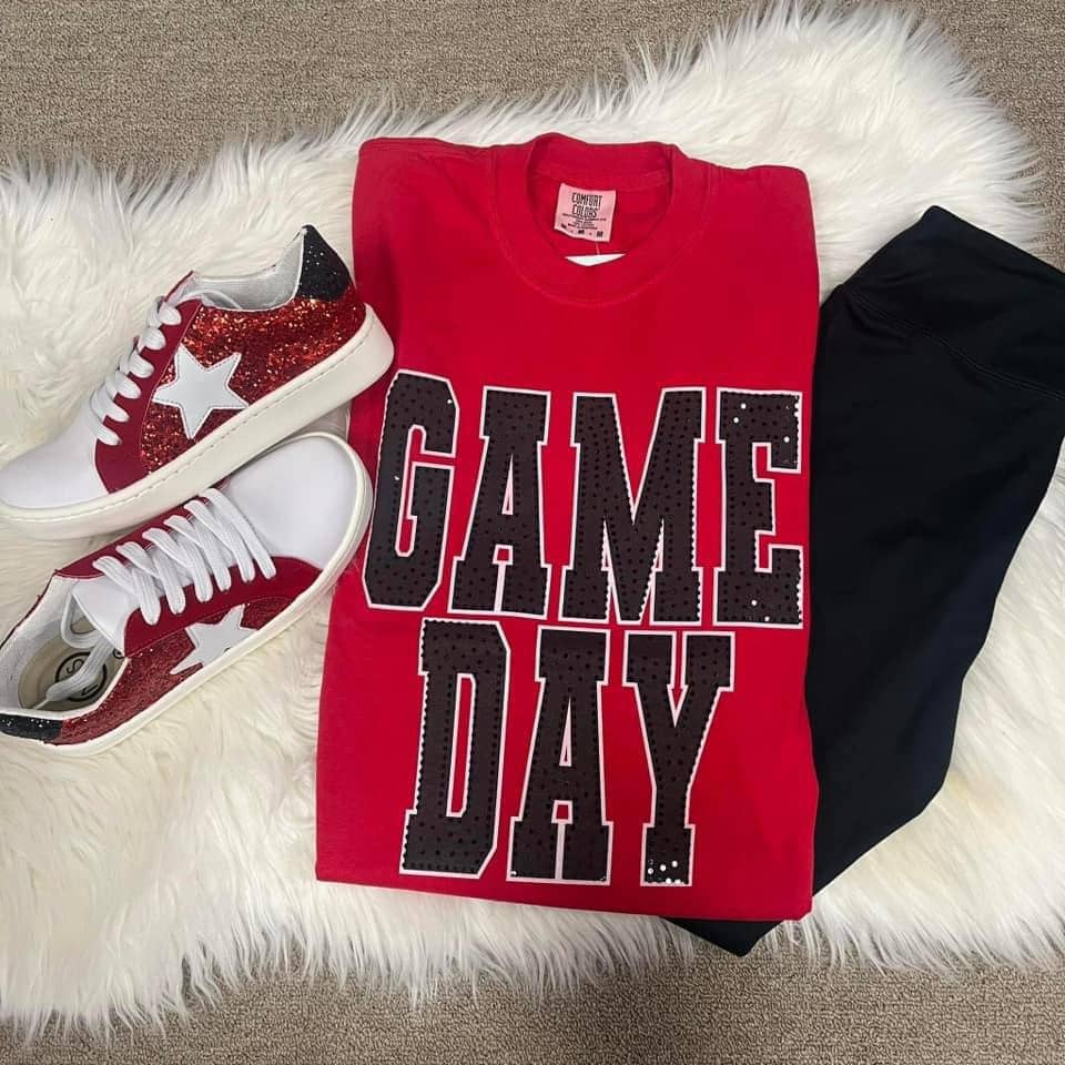 Rouge Game Day Black White Spangle en vente sur Faire0