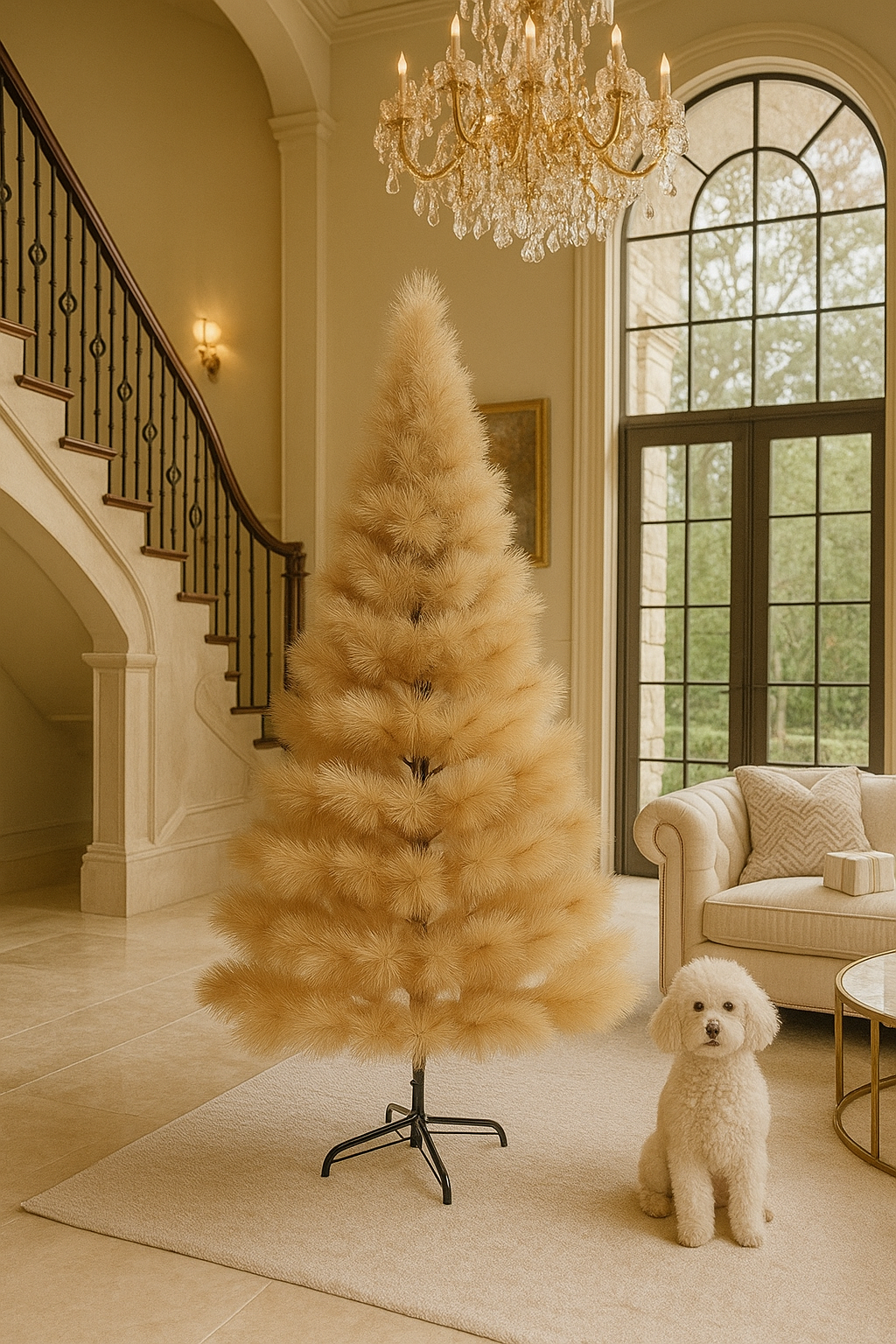 Cwpco - Vente Plantes artificielles - Arbre de pampa en fausse fourrure de luxe 3ft-8ft | Décor bohème fait main1