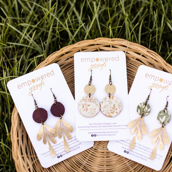 Fall Rose Dangle for wholesale by Empowered Goods