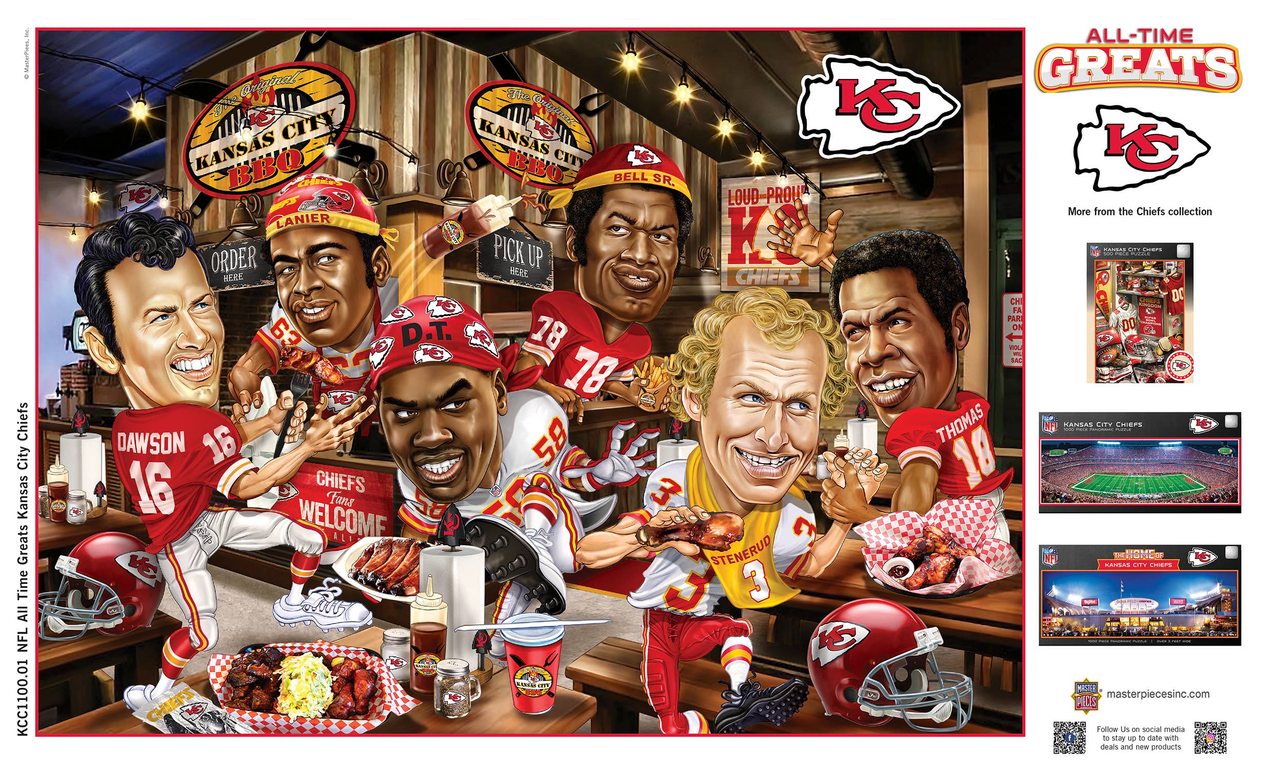Masterpieces Puzzles - Wholesale Puzzle - Adult - Kansas City Chiefs - All Time Greats 500 Piece Puzzle3