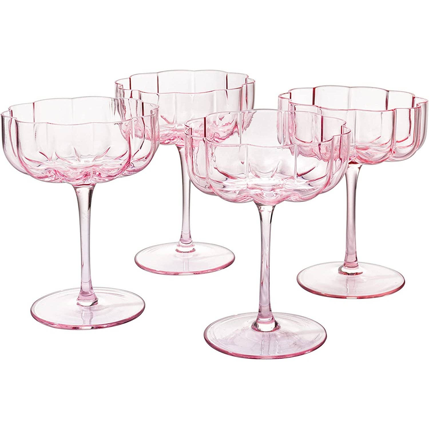 The Wine Savant Polka Dot Confetti Stemmed Martini Glasses 5.8oz