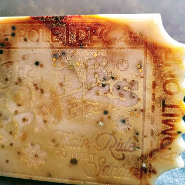 Aka Designs - Wholesale Wax melt - Polar express ticket shaped wax melt2