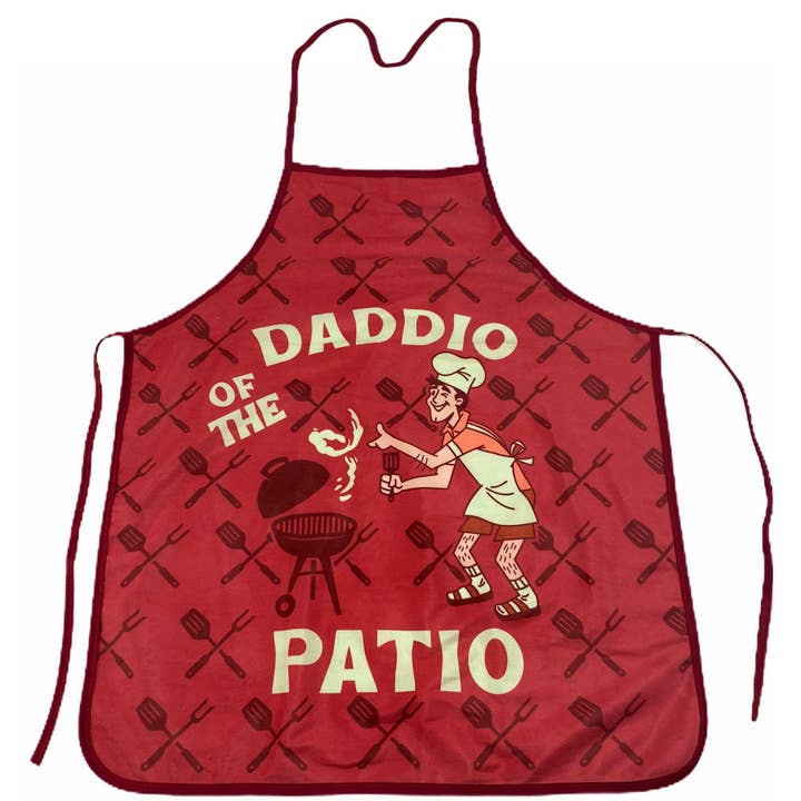 Daddio Of The Patio Apron Gift for Chef Kitchen Present for wholesale by Crazy Dog T-Shirts