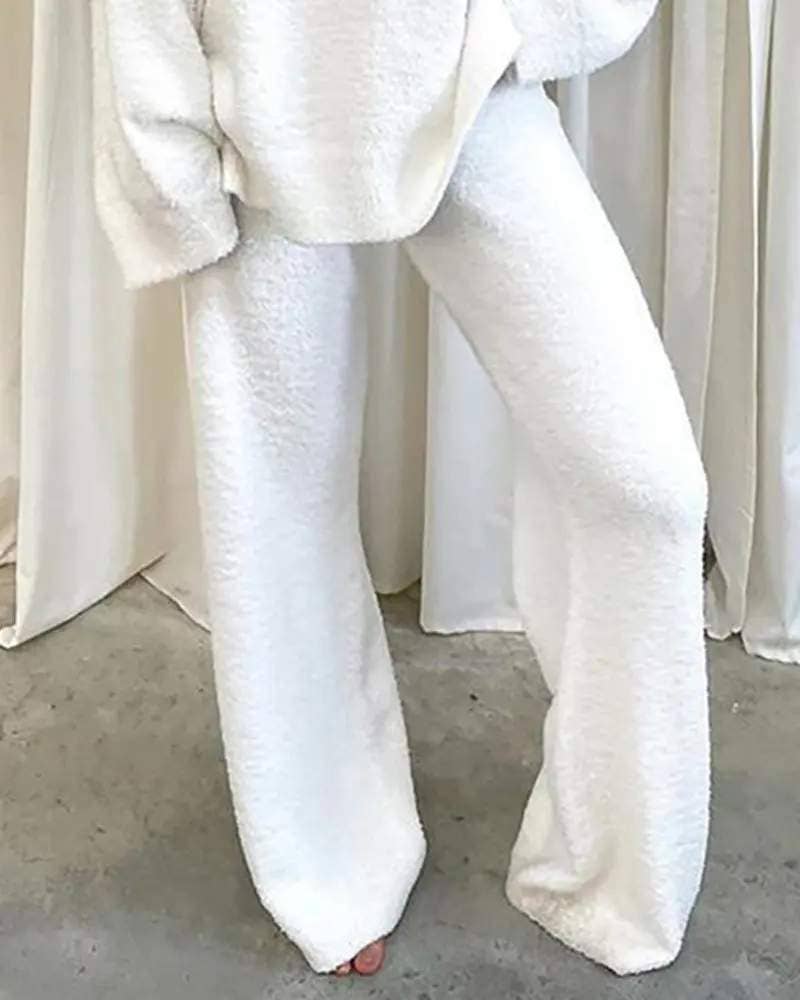 Fashion Combination - Wholesale Top & Pant Set (NOT Loungewear) - Women's - v neck long sleeve casual top pants set3