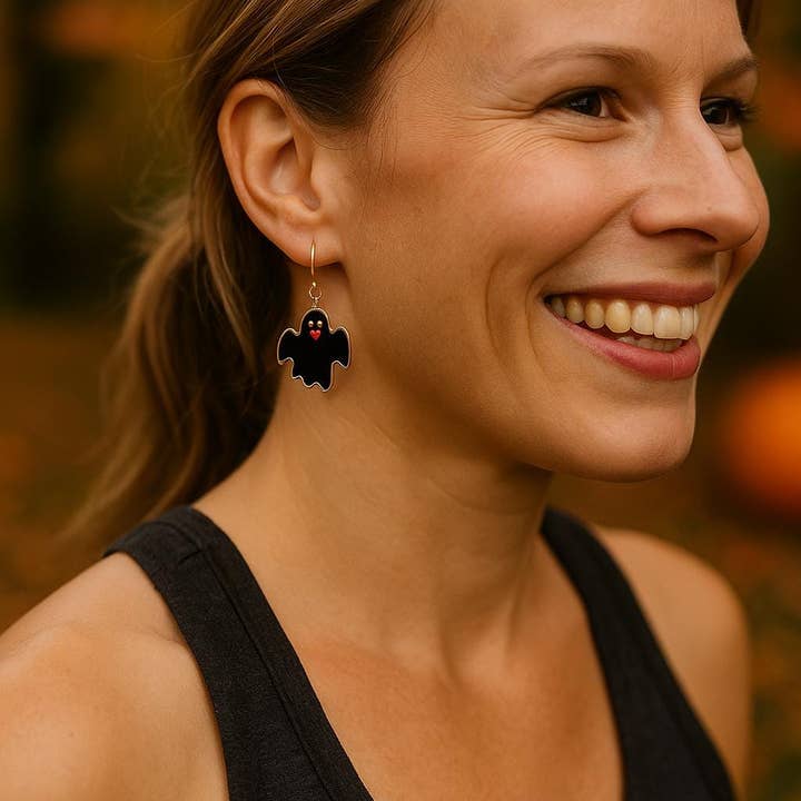 Bad Apple Designs - Wholesale Dangle Earrings - Skull Crossbones Pirate Gothic Halloween Earrings9