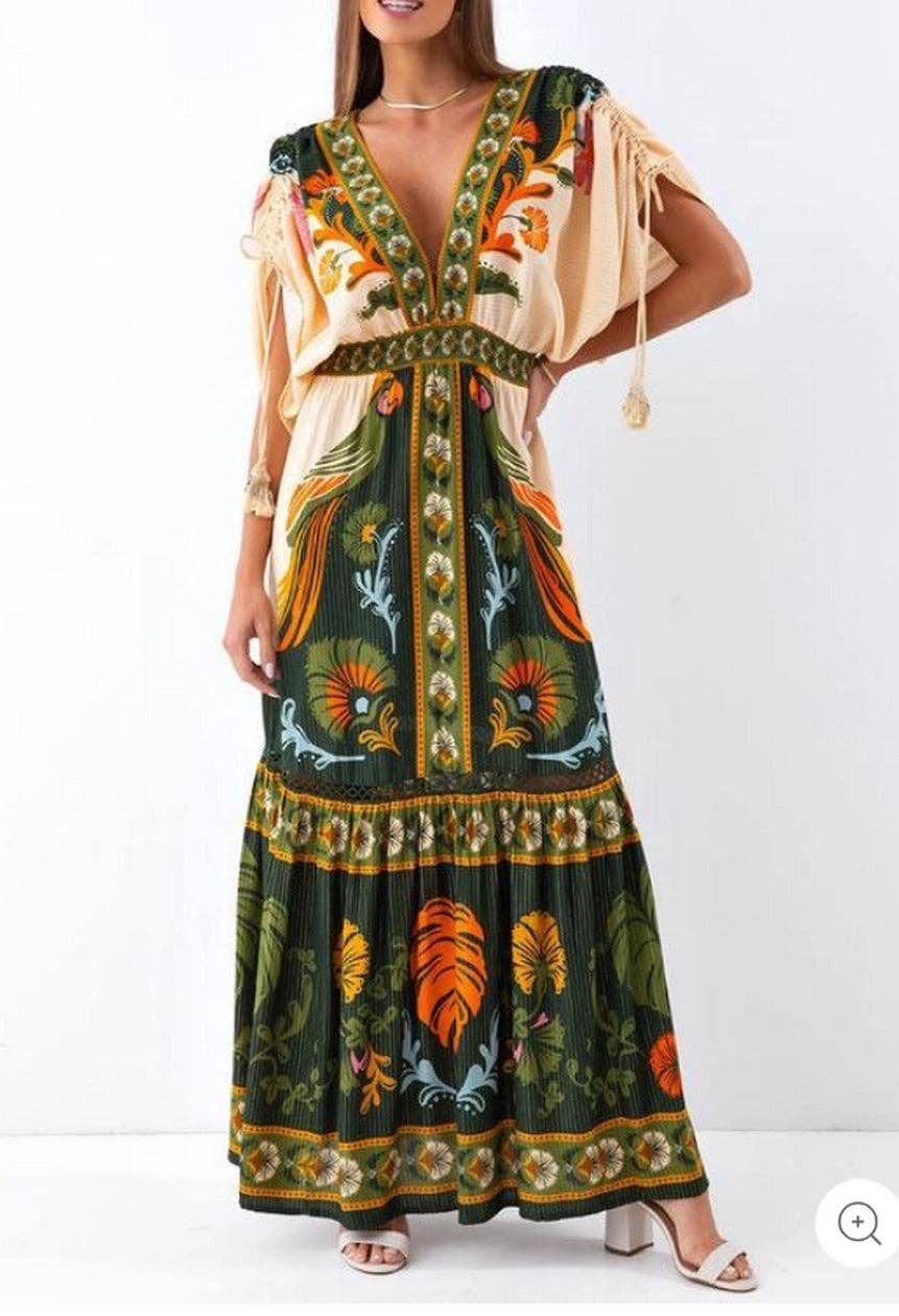 As Shown 2025 NEW Vintage Boho Linen Dress Summer Style for wholesale on Faire0
