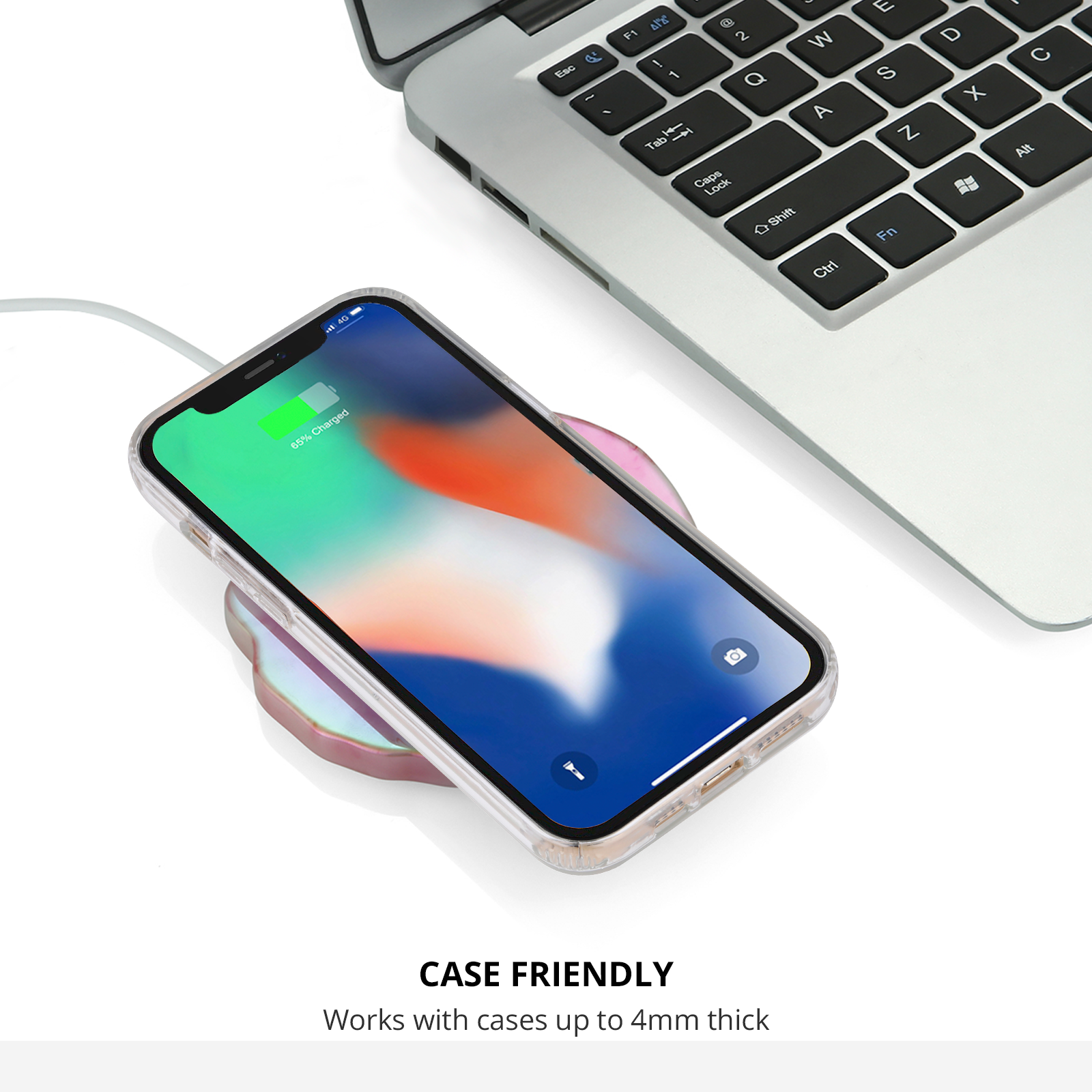 Ellie Rose – Engroshandel Små/håndholdte apparater – Trådløs oplader - Rose Quartz Crystal Holografisk5