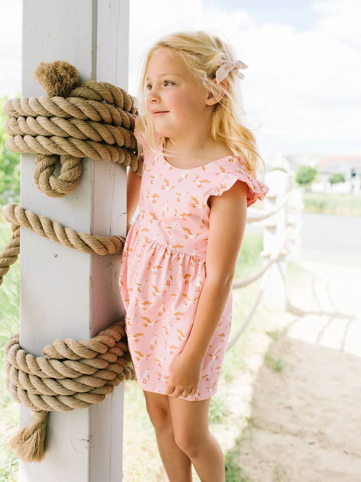 Ollie Jay - Wholesale Romper - Kids - Macie Romper in Seagull | girls clothing