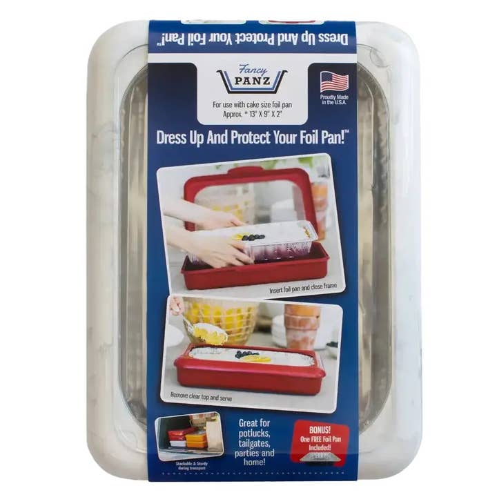 Cake Set - 9x13 Pan Frame w/ Lid & Serving Spoon - Marble for wholesale by Fancy Panz