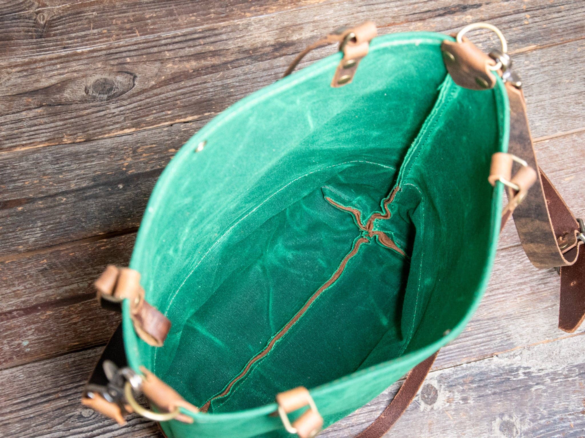 In Blue Handmade - Wholesale Tote Bag - Women's - Essential Waxed Canvas and Leather Tote with Options29