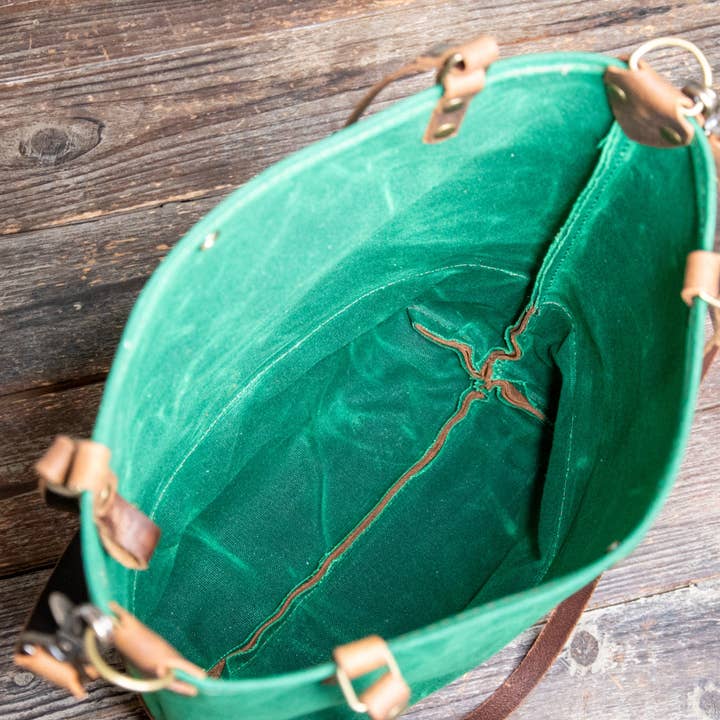 In Blue Handmade - Wholesale Tote bag – Women's - Essential Waxed Canvas and Leather Tote with Options29