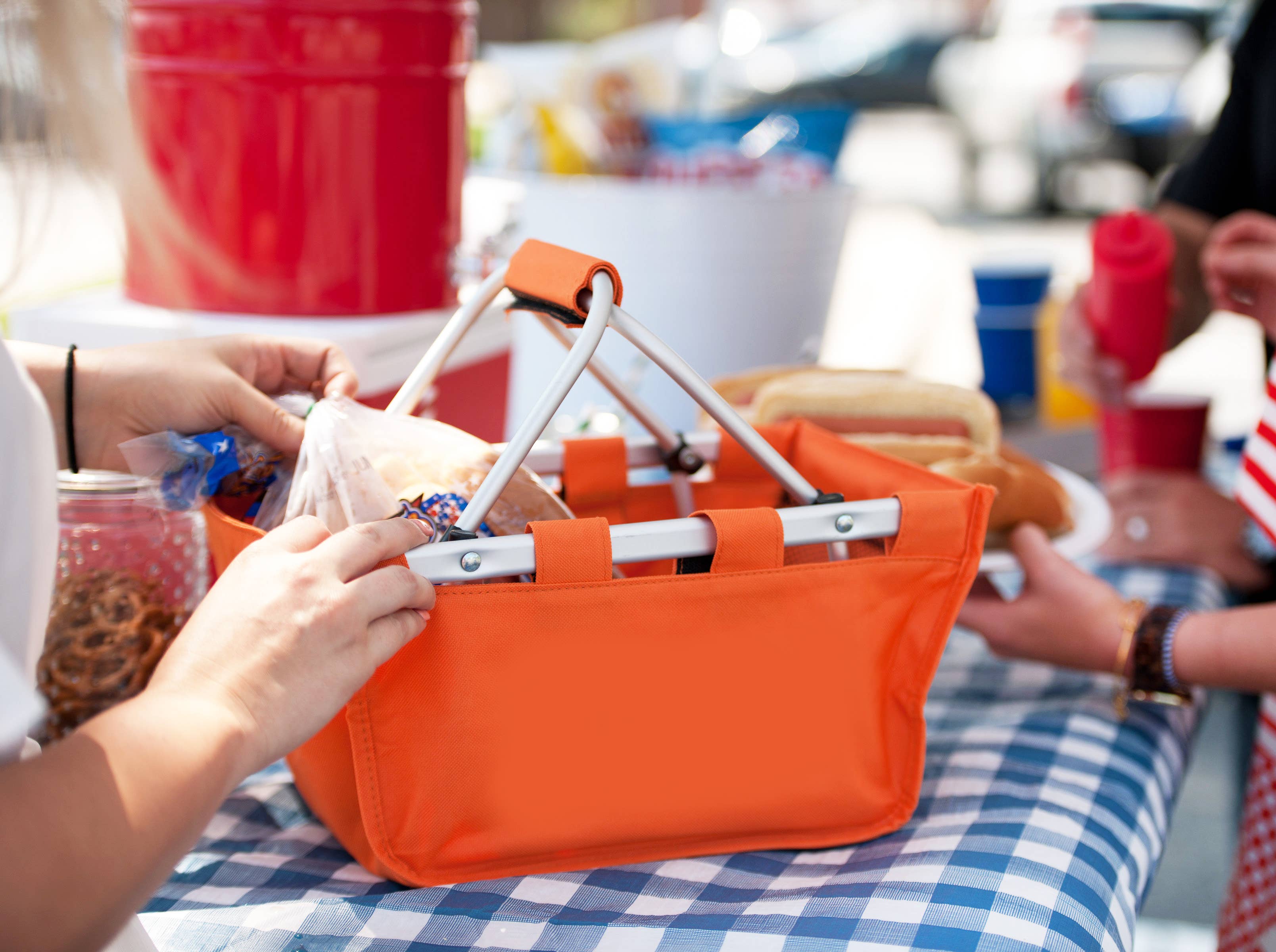 Viv&Lou - Wholesale Grocery/Shopping Bag - Orange Mini Market Tote2