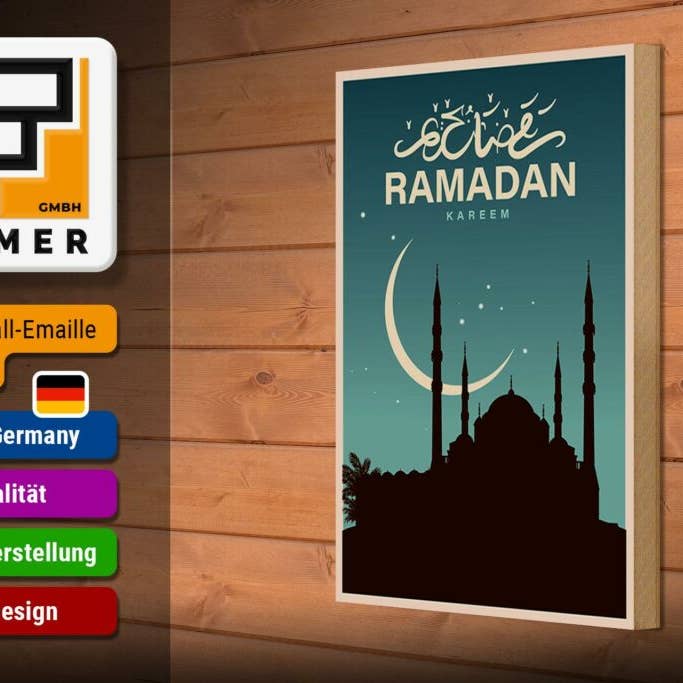 Femer - Wholesale Sign - Ramadan wooden sign 20x30 cm Kareem wooden decorative sign2