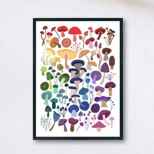 Joanne de Pace Design Studio - Wholesale Art Print - 'Rainbow Mushroom' Art Print2